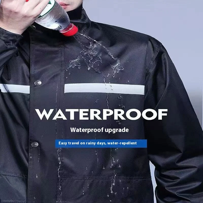 Rainproof Outdoor Motorcycle Riding Reflective Split Raincoat High Visibility Safety Gear Waterproof Protection for Ride — photo 4