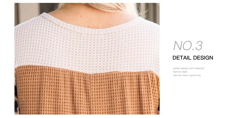 Title 6, Womens half-sleeve waffle ruffle sleeve contra...