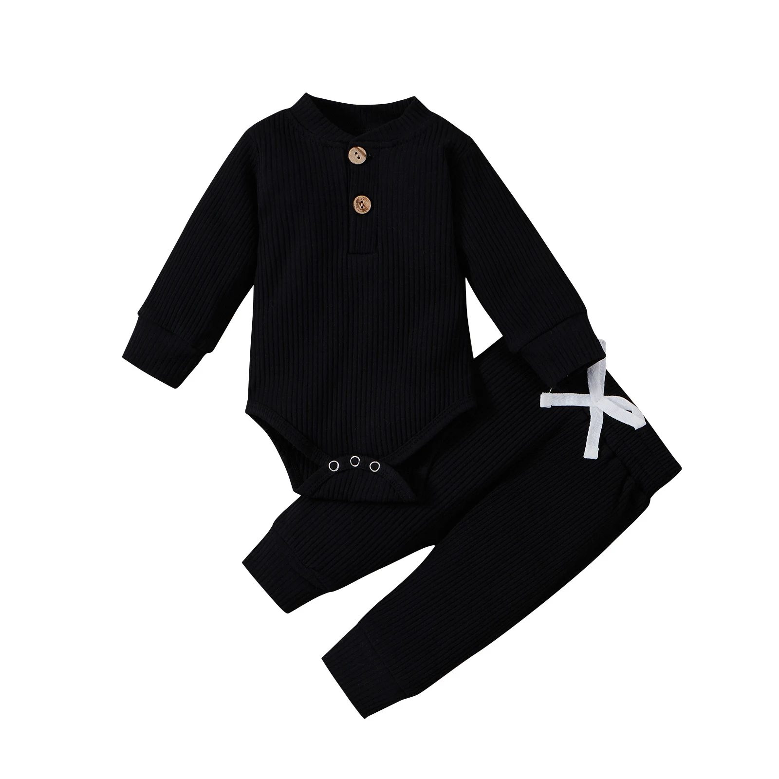 Macacão infantil de algodão manga longa e calças, conjunto perfeito para bebês, macio e confortável, ideal para brincar e dormir tranquilamente. — foto 16