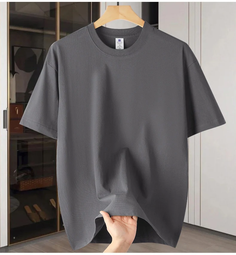 Title 8, Drop Shoulder Loose Round Neck Pure Color All-m...
