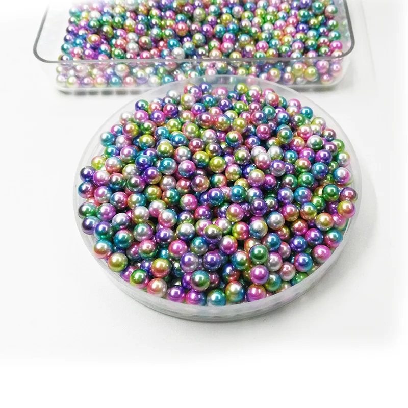Contas de pérolas redondas de acrílico colorido sem furo para bijuterias, perfeitas para criar seus próprios acessórios e artesanato. — foto 14