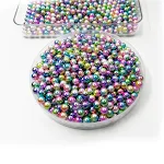 Contas de pérolas redondas de acrílico colorido sem furo para bijuterias, perfeitas para criar seus próprios acessórios e artesanato. — foto 14