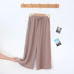 Thin Thread Women's Pajama Pants Polyester Fiber Living Seven Points for ultimate comfort, lightweight feel, and relaxin — photo 7