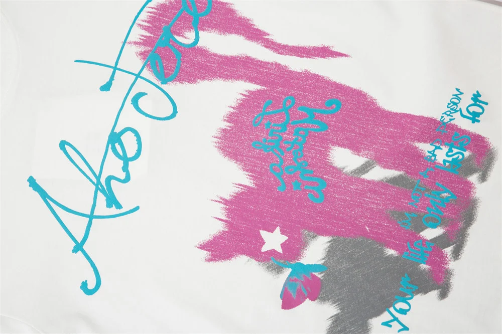 Title 7, Camiseta masculina de verão com estampa abstrat...