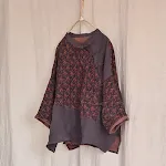 Blusa feminina em algodão e linho estilo artístico retro chinês, confortável e respirável, para um visual elegante e culturalmente autêntico. — foto 18