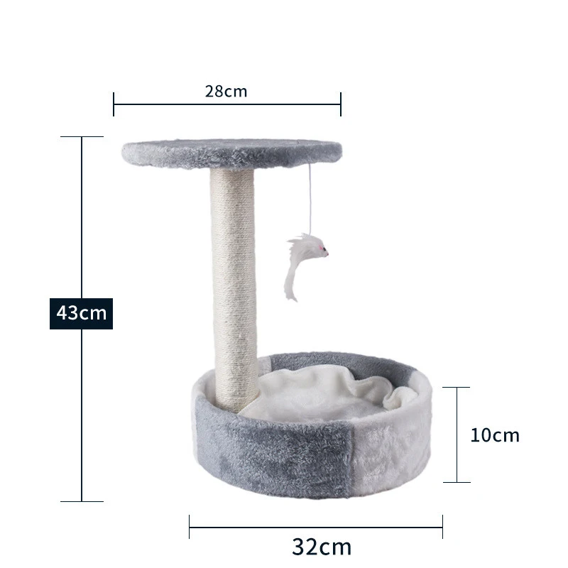 Title 4, Cat climbing frame with integrated litter box a...