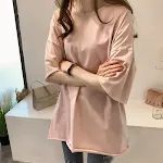 Lente En Zomer Nieuwe 95 Katoen Kan Zich Niet Betalen Bal Snoep Kleur Ronde Hals Trui T-shirt Dames Korte mouwen Top Loo — foto 1