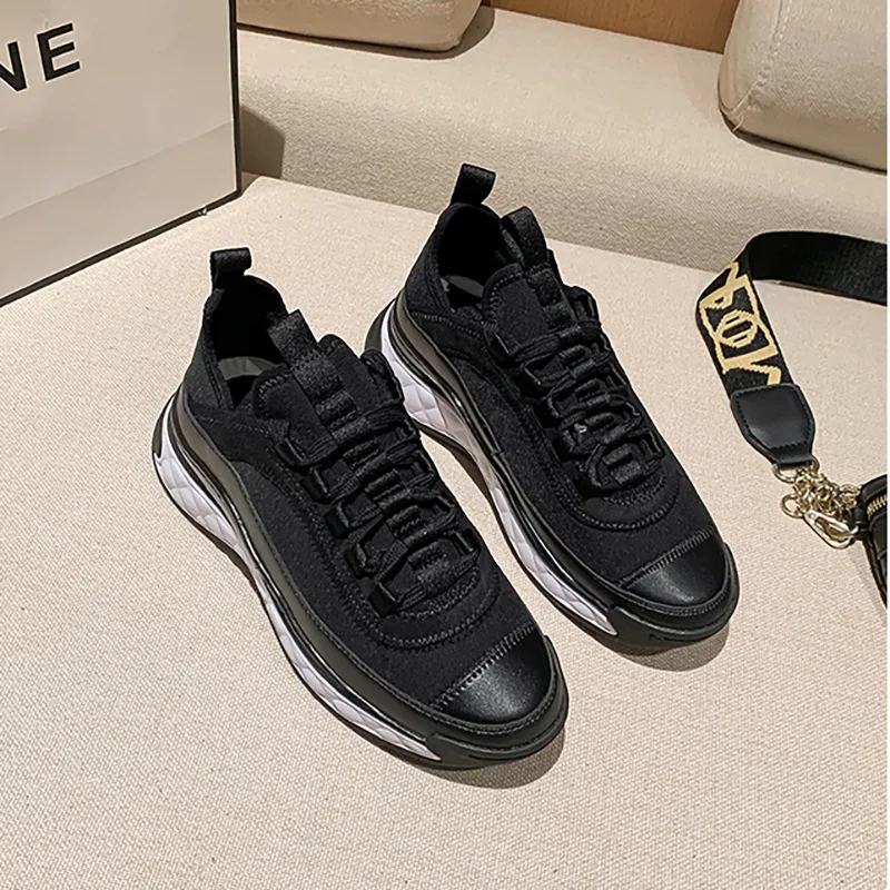 Luxe Wedge Sneakers Dames Leder Chunky — foto 2