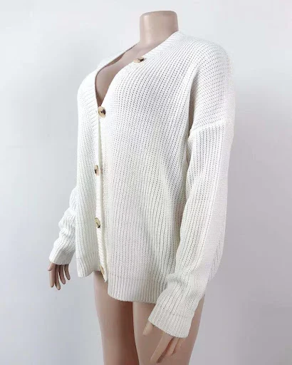 Title 27, Cardigan a un solo bottone da donna, versatile ...