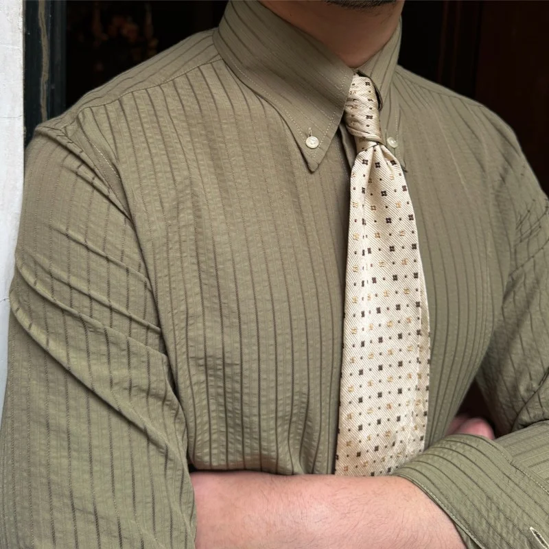Title 4, Camicia casual da uomo in seersucker traspirant...