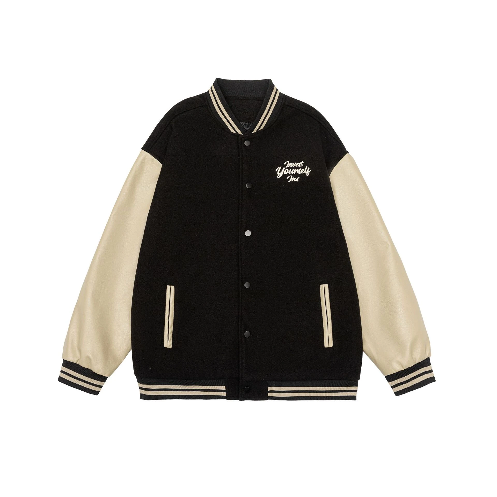 Jaqueta de beisebol esportiva americana retrô bordada Pu Shuai. Uniforme esportivo com design clássico, ideal para um visual casual e estiloso. — foto 5