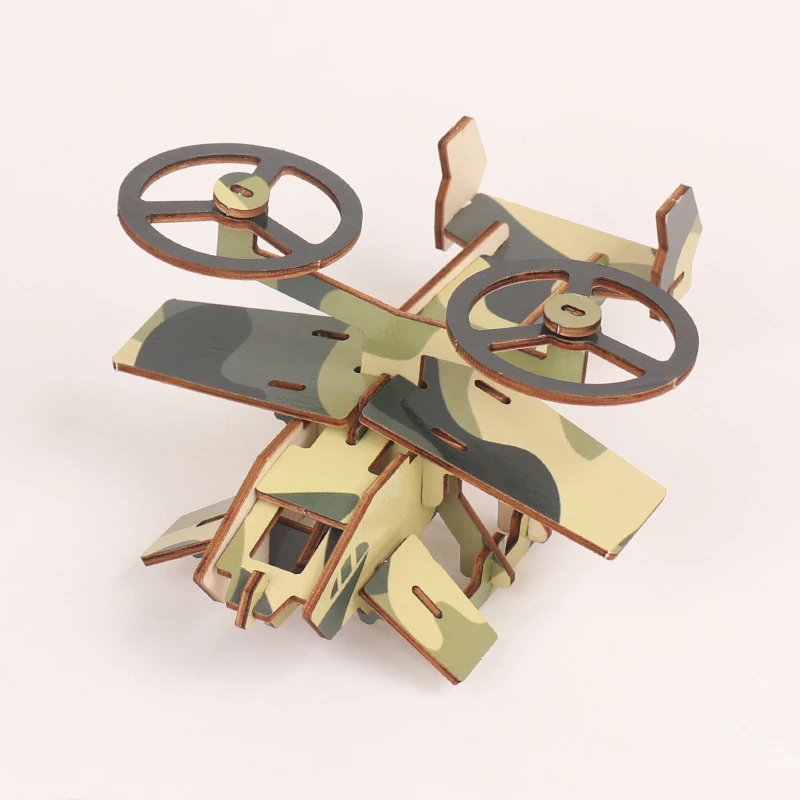 Title 5, Wooden 3D plane assembly map Build a detailed m...