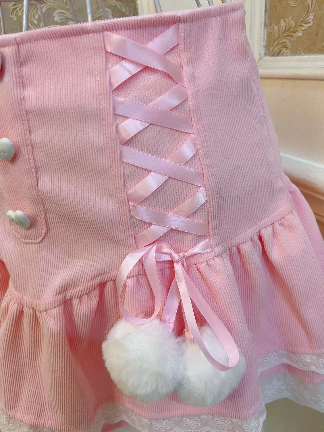 Baby Prinzessin Love Knopf Rock mit Schleife, ein bezaubernder Rock für Babys, der Komfort und Stil vereint, ideal für besondere Anlässe. — foto 2