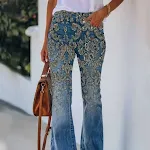 Trend Nepravilne Široke Pantalone Apstraktni Print Ležerne Široke Pantalone Udobnost i Stil za Svakodnevno Nošenje i Moderni Izgled — foto 1