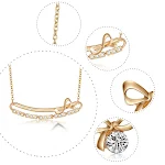 Conjunto de Joias Colar e Brincos com Gemas Charmoso Presente para Ocasiões Especiais e Adorno Sofisticado — foto 3