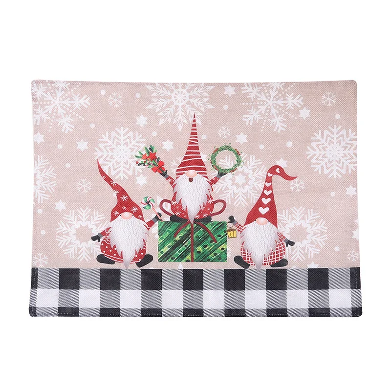 Christmas Creative Cute Forest People Table Mat Protect your table and add festive charm with this adorable and unique t — photo 2