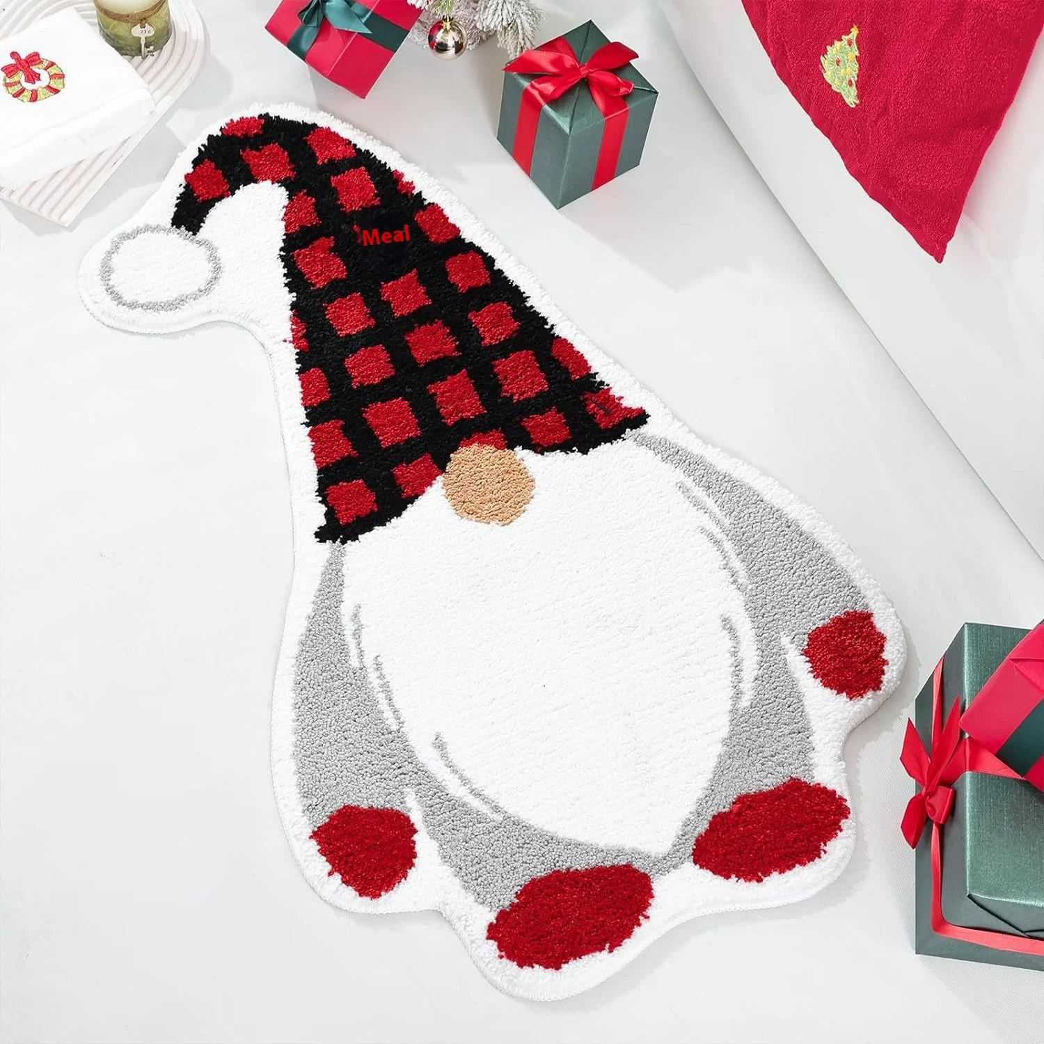 Title 9, Cartoon Christmas Tree Cashmere Carpet, Non-sli...