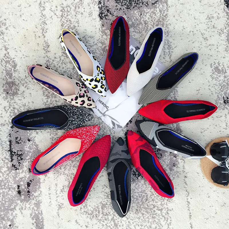 Title 2, Womens Flat Pointed Ballet Flats Elegant and c...