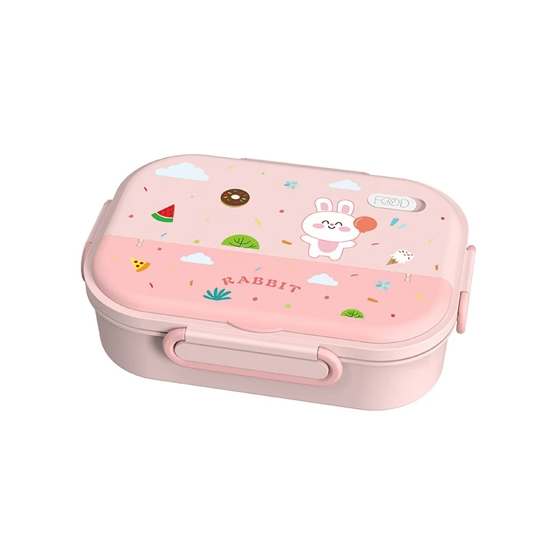 Cartoon Bento Lunchbox voor Kinderen, Voedselveilig, Verdeeld in Compartimenten, Perfect voor School en Picknick — foto 2