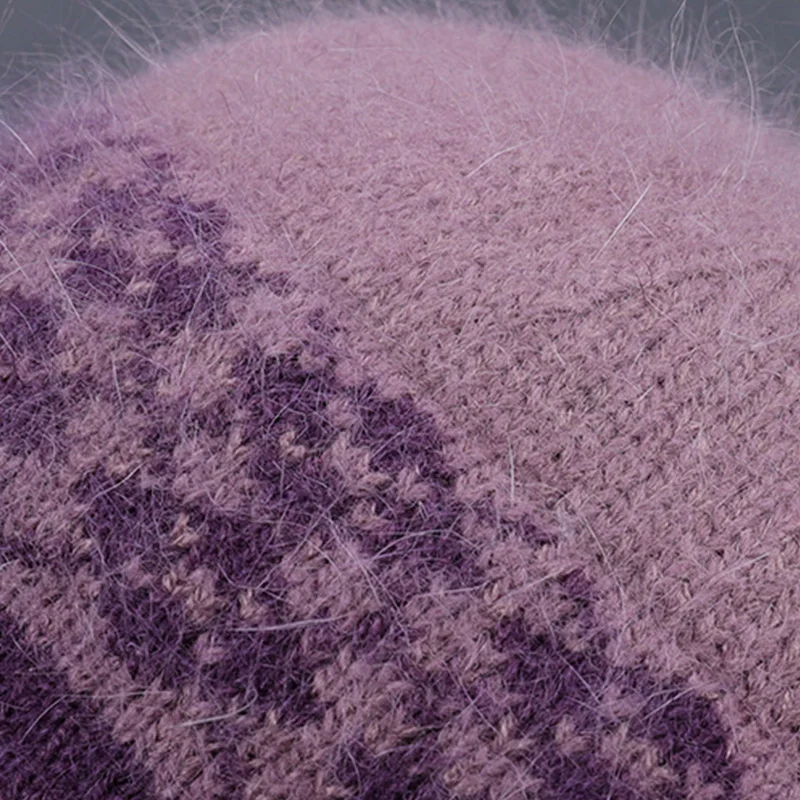 Title 8, Plush Thick Old Lady Knitted Cotton Hat