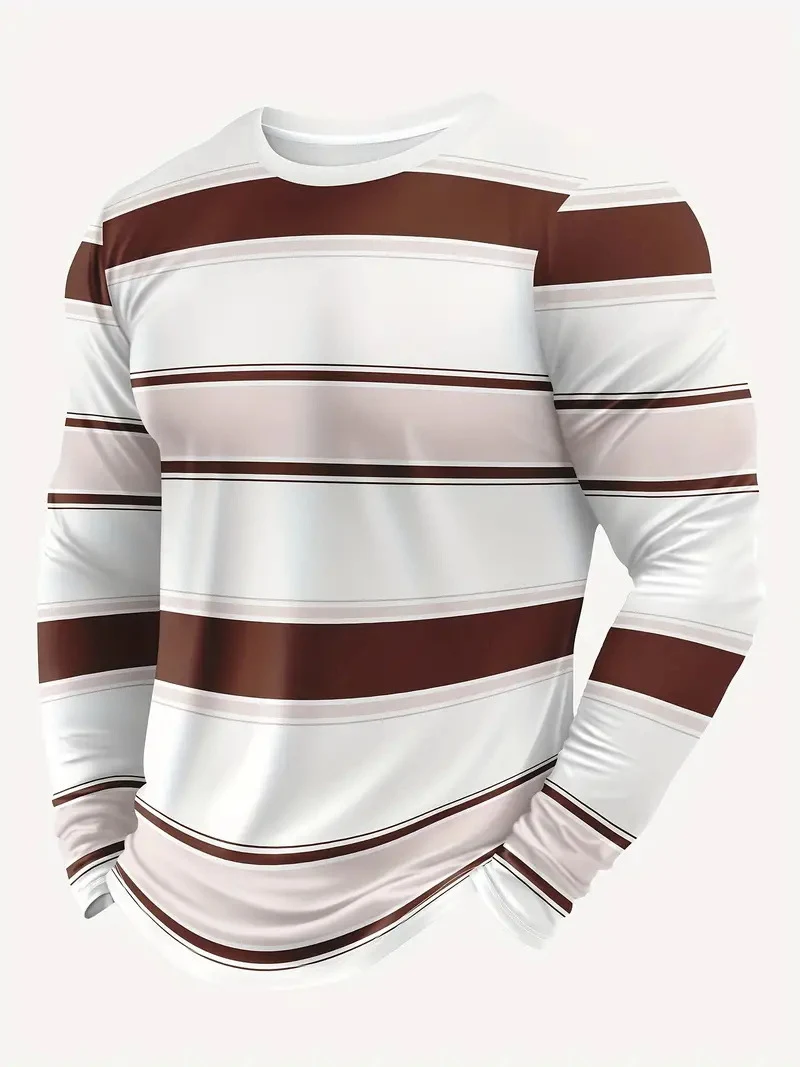 Men's Spring and Autumn Trendy Unique Style Long-sleeved T-shirt, offering a comfortable and stylish everyday wear optio — photo 8