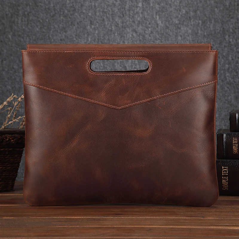 Title 7, Genuine Leather Mens Briefcase Vintage Busines...
