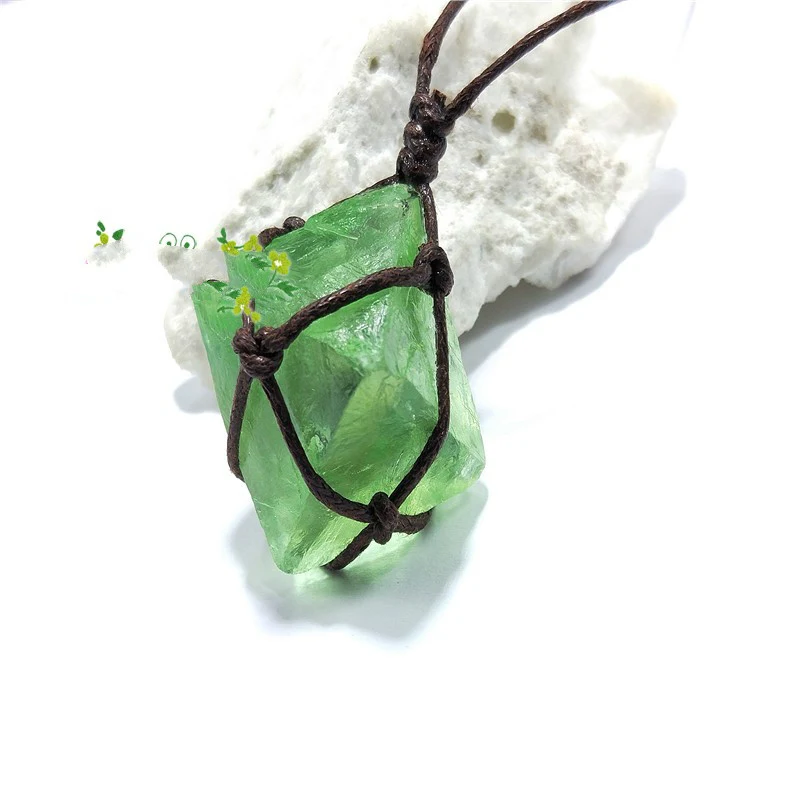 Azul natural - pingente de fluorita verde — foto 2