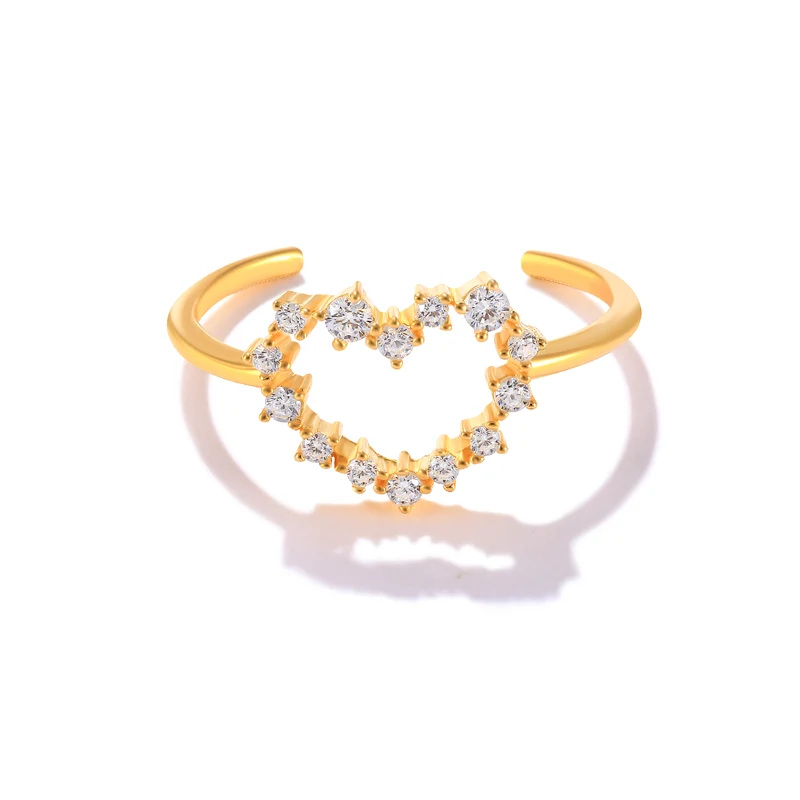 Anel de diamante Geometric Heart-to-heart — foto 1