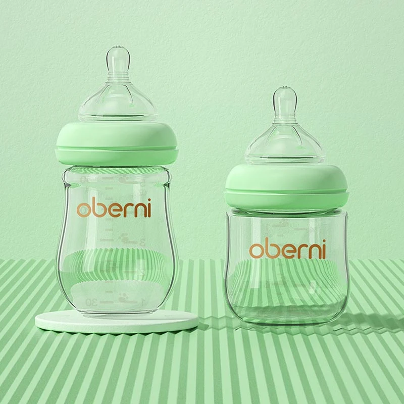Mamadeira de vidro de boca larga para recém-nascidos 120-150ml. Alimentação suave, fácil de limpar e esterilizar. Livre de BPA. — foto 4