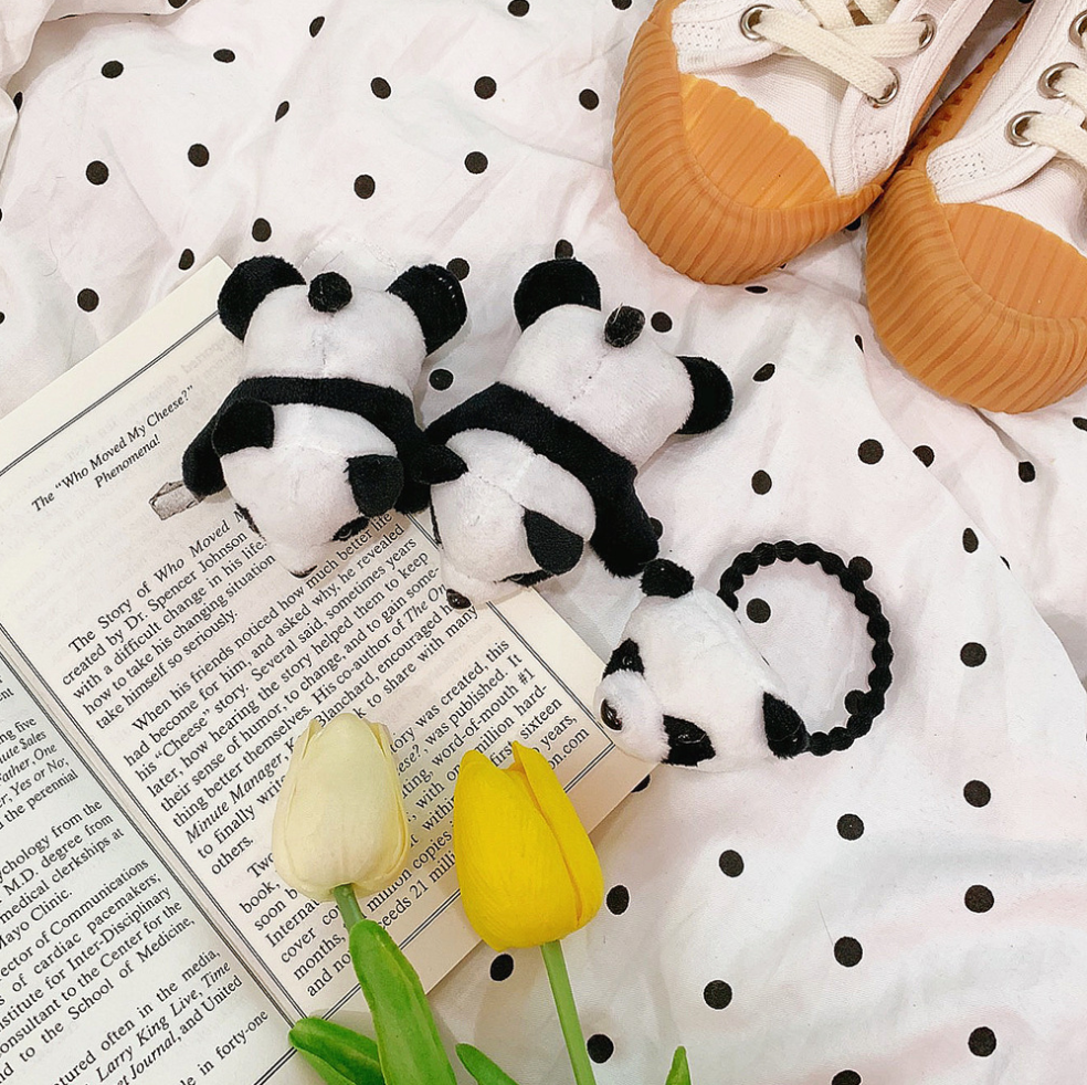 Schattige Koreaanse Panda haarband, een charmant accessoire uit een cartoon. Perfect voor kapsels en leuke looks. Comfortabel en stijlvol. — foto 2