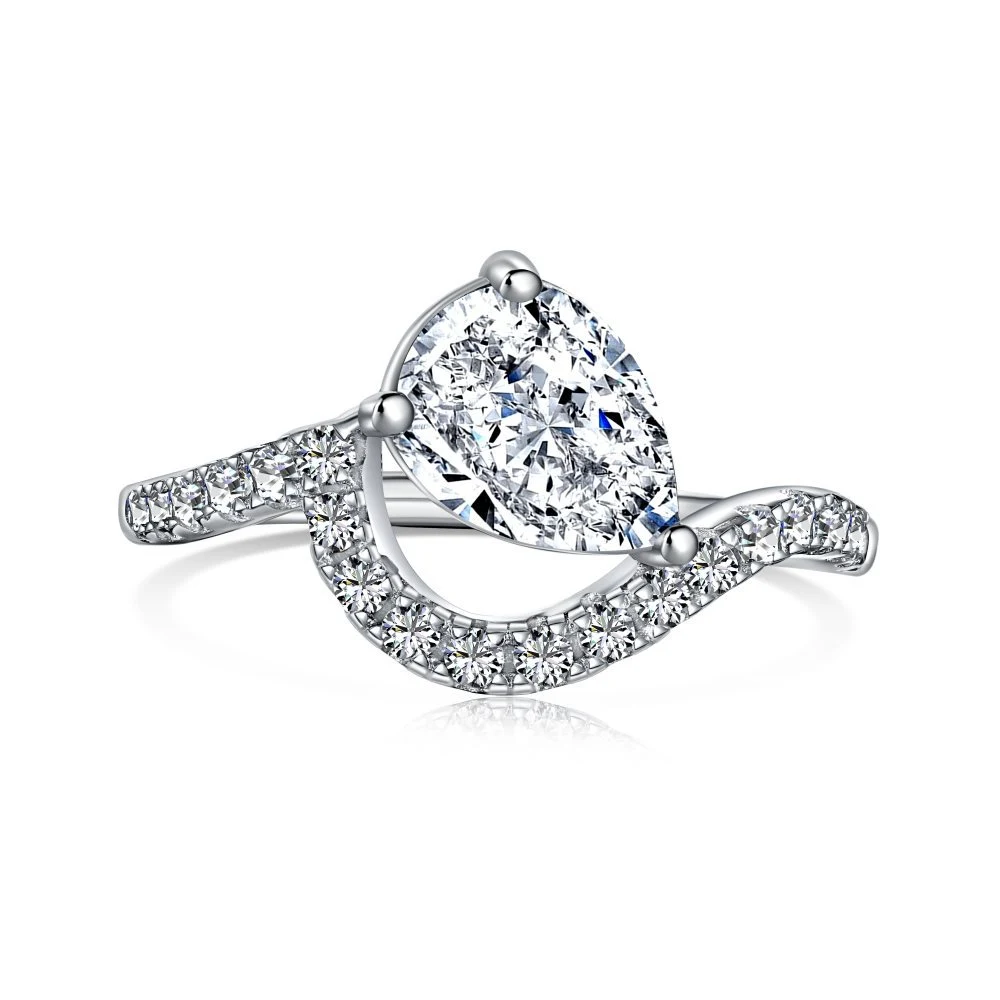 Anel de gota retangular S925 de prata esterlina com pedras coloridas, ideal para um toque elegante e vibrante em qualquer ocasião. — foto 1