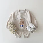 Herfst en winter kindertweedelig set casual trui met lange mouwen. Ideaal voor comfortabele warmte en een stijlvolle look voor uw kind. — foto 6
