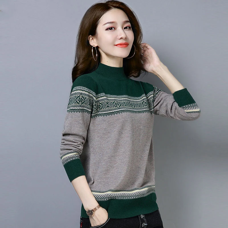 Title 1, Womens Turtleneck Cropped Sweater, Loose Pullo...