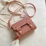 Bolsa Feminina Simples com Estampa de Letras Retro, ideal para um visual fashion, perfeita para uso diário e eventos casuais, combinando estilo e praticidade. — foto 3