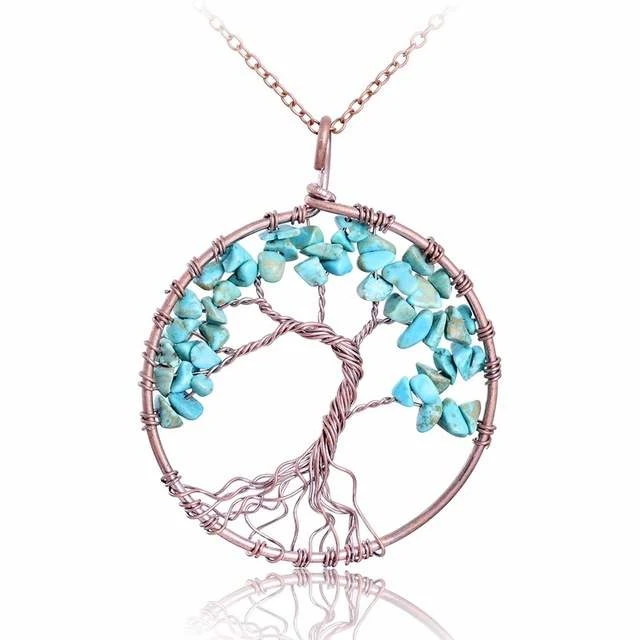 Title 7, Chakra Levensboom Ketting Koper Kristal Energie...