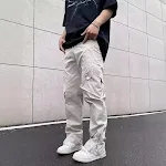 Overoles anchos retro con múltiples bolsillos para mujer, estilo holgado y pernera ancha, ideales para un look casual y cómodo. — foto 5