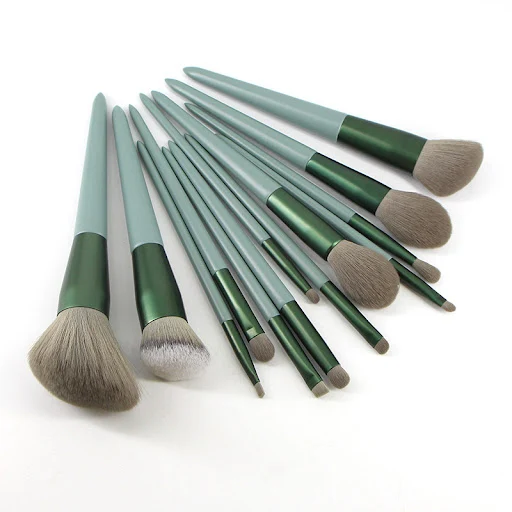 Title 10, Green Wooden Handle Quick-drying Soft Fur Flour...
