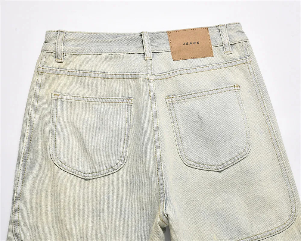 Title 7, Vintage Fashion Yellow Jeans for Men