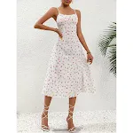 New Polka Dot Print Suspender Dress for Women, Summer Sexy Slit Long Dress Clothing, Elegant and Stylish, Perfect for Su — photo 7