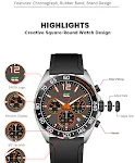 Relógio de quartzo com pulseira de borracha fina, cronometragem de seis pinos, moda esportiva para pulso, ideal para atividades. — foto 7