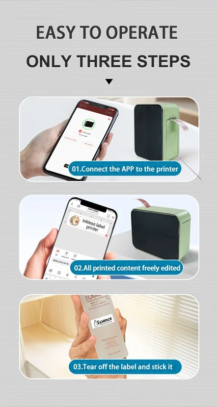 Title 3, Wireless Printer P15 Mini Label Maker APP 17 La...