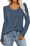Women's Long-sleeved Round Collar T-shirt with Puff Sleeves. A comfortable and stylish top, perfect for creating various — photo 5