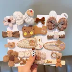 Presilha de cabelo Urso Coelho Pelúcia Amor Coração Flor Acessórios, adicione fofura e charme ao seu penteado com amor. — foto 7