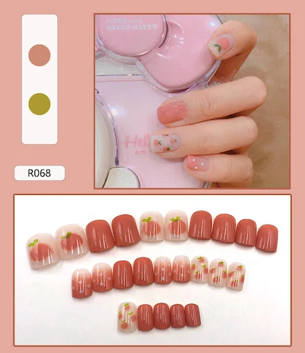 Title 5, Female Removable Nail Stickers. Easy nail art w...