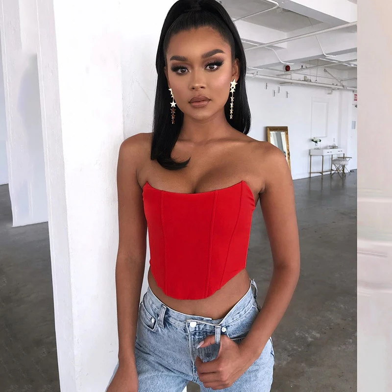 Title 5, Cute Style Backless Cropped Off-the-neck Slim T...