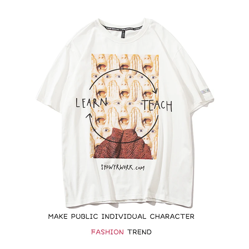 Cartoon Print Hip Hop Loose Couple T-shirt — photo 3