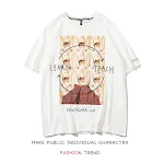 Cartoon Print Hip Hop Loose Couple T-shirt — photo 3