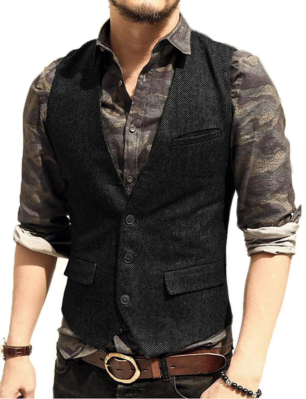 Title 3, New Mens Groom Slim Casual Suit Vest. A stylis...
