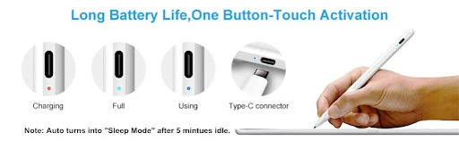 Title 4, Special capacitive stylus for iPad compatible w...