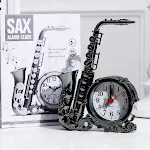 Despertador Saxofón Creativo Reloj Decorativo para el Hogar Unifica Música y Tiempo con Estilo y Alerta Temprana para Despertar — foto 2